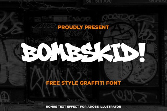 Bombskid Font: Bold Graffiti Typography