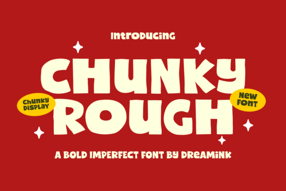 Chunky Rough: Bold Display Font for Playful Design