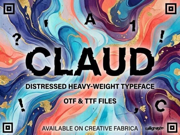 Claud: Mastering Raw, Distressed Typography in Visual Design