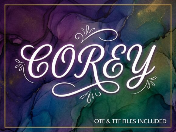 Corey: Elevating Brand Identity with Bold Decorative Typography