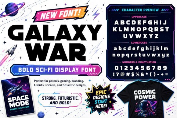 Galaxy War: Elevating Futuristic Design with Bold Sci-Fi Typography