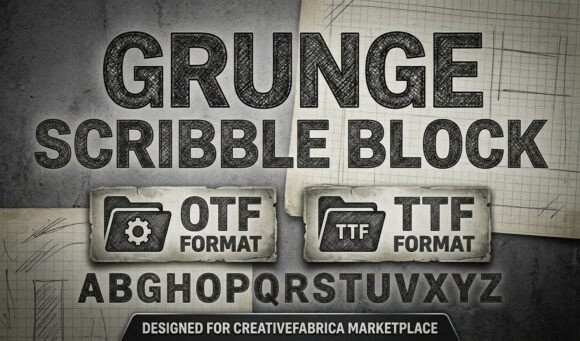 Grunge Scribble Block: Raw Texture for Bold Design