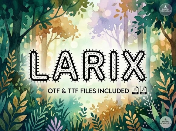 Larix: Bold Decorative Display Font